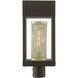Franklin 1 Light 19 inch Bronze with Soft Gold Candle Outdoor Post Top Lantern