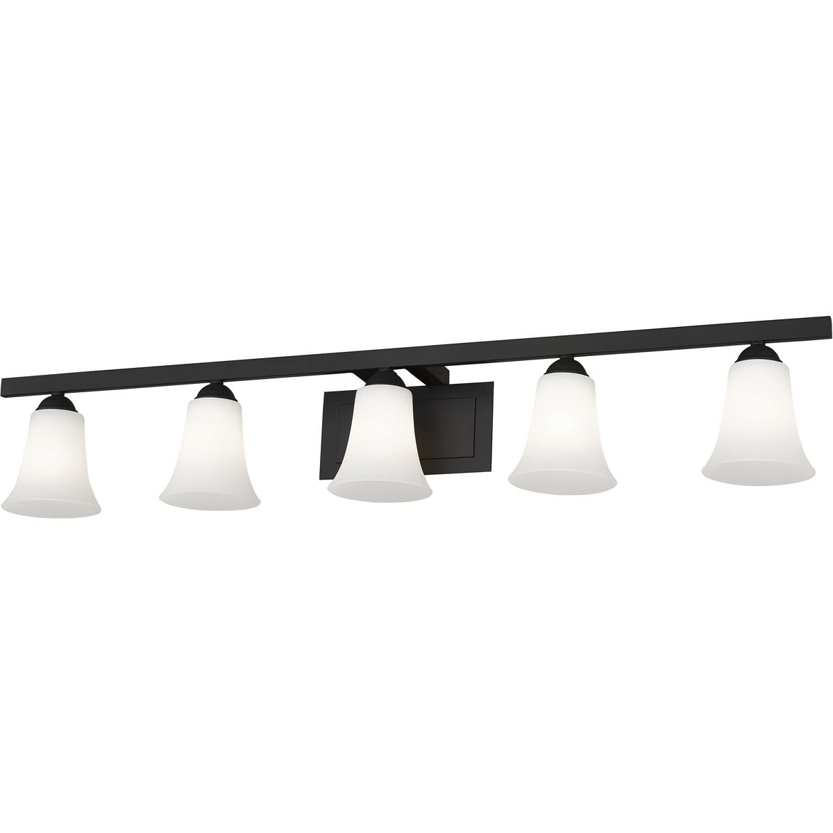 Ridgedale 5 Light 43 inch Black Bath Vanity Wall Light