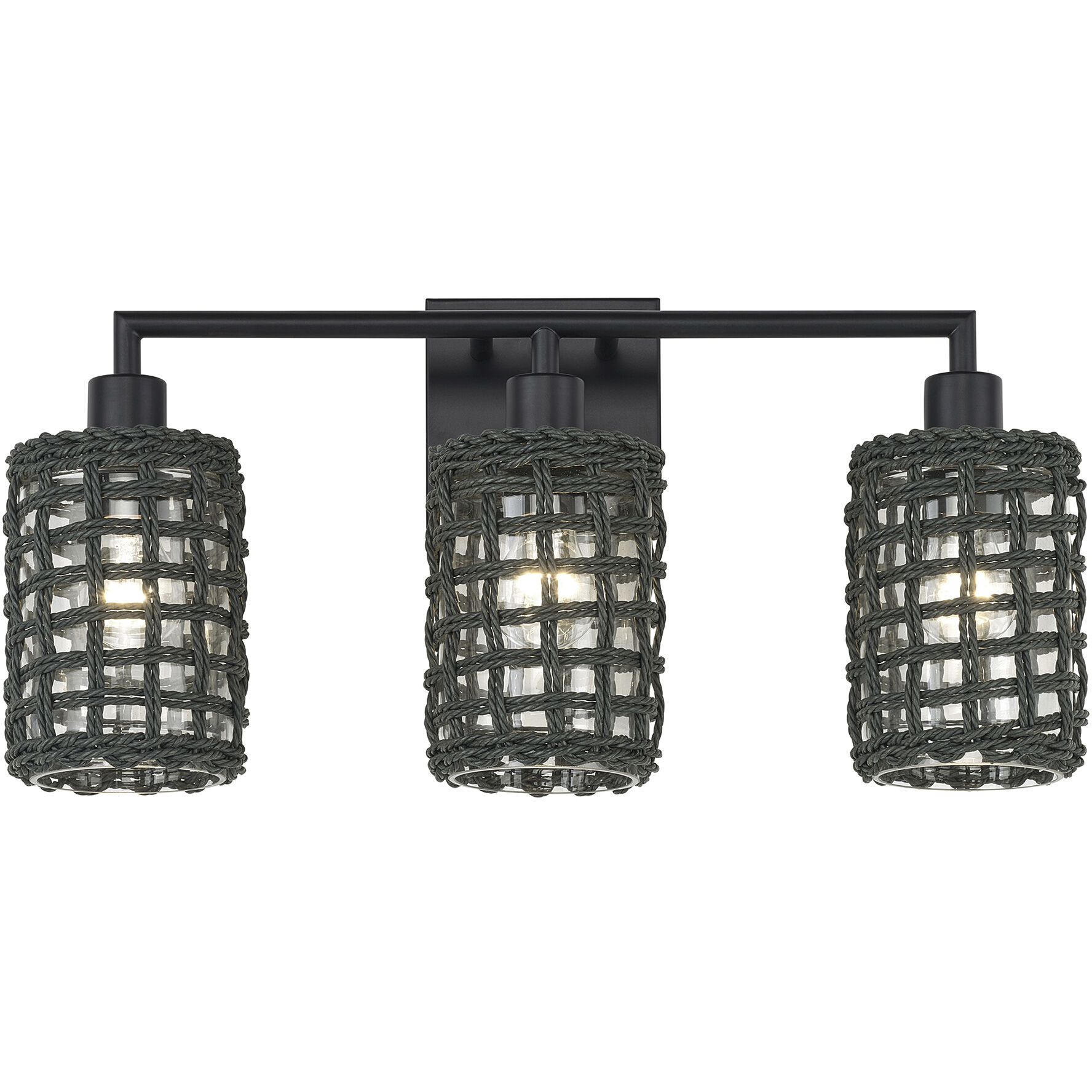 Twinewell 3 Light 23 inch Black Vanity Wall Sconce Wall Light