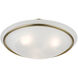 Newburgh 3 Light 16 inch Antique Brass Semi-Flush Ceiling Light
