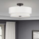 Fontana 4 Light 18 inch Bronze Semi-Flush Ceiling Light