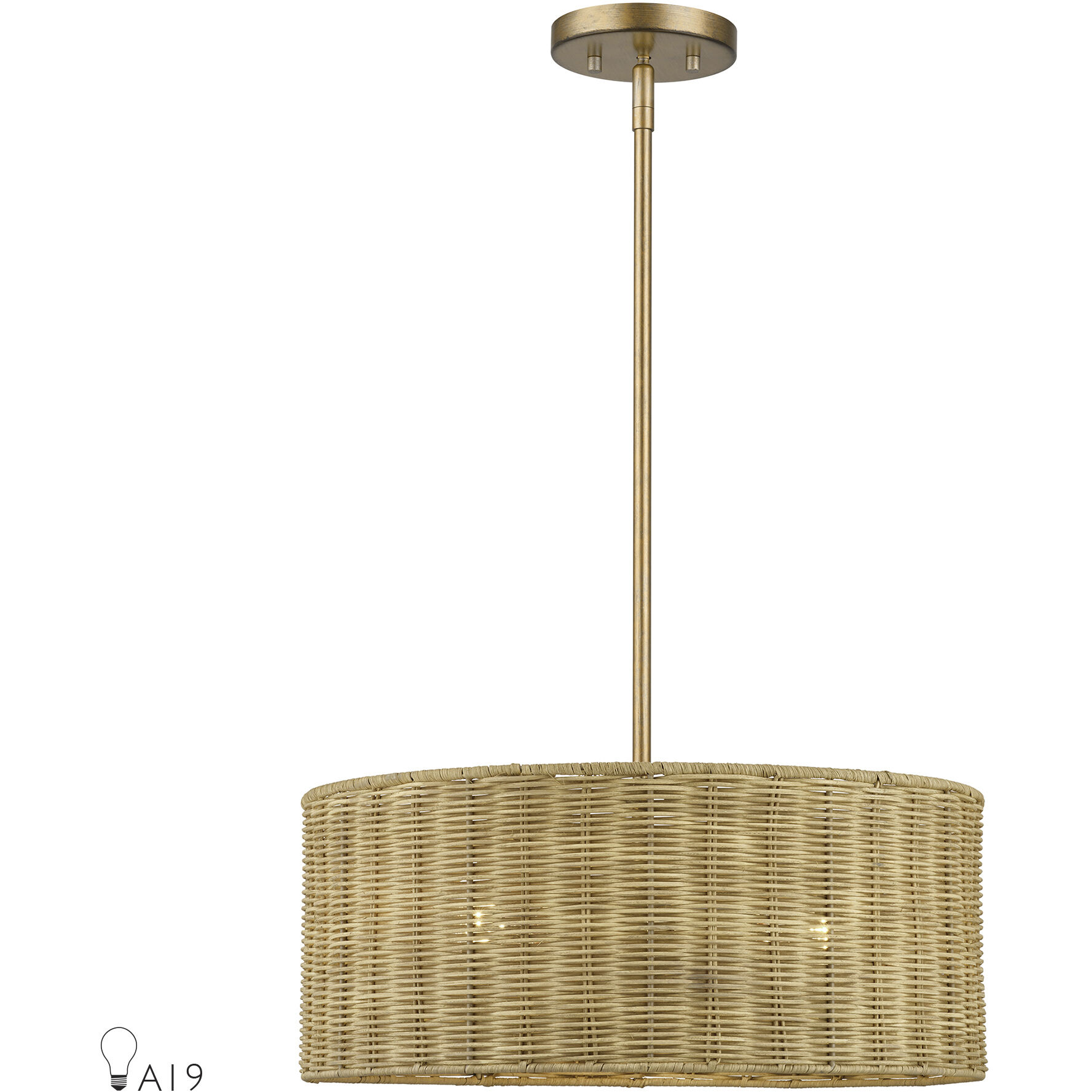 Weavington 3 Light 18.00 inch Chandelier