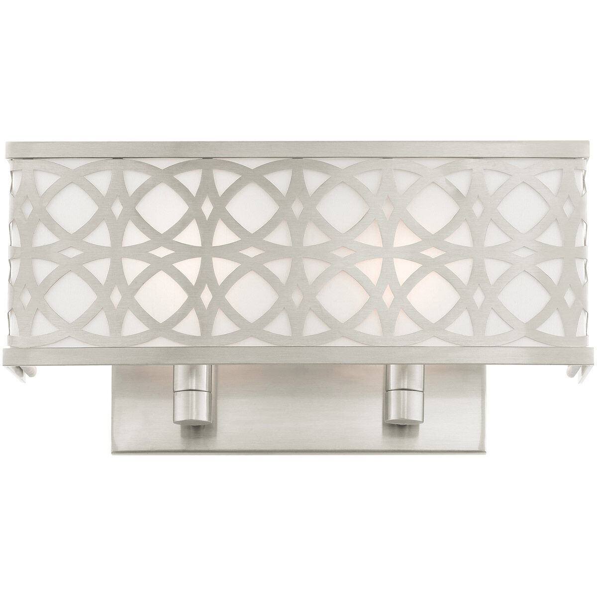 Calinda 2 Light 15 inch Brushed Nickel ADA ADA Double Sconce Wall Light