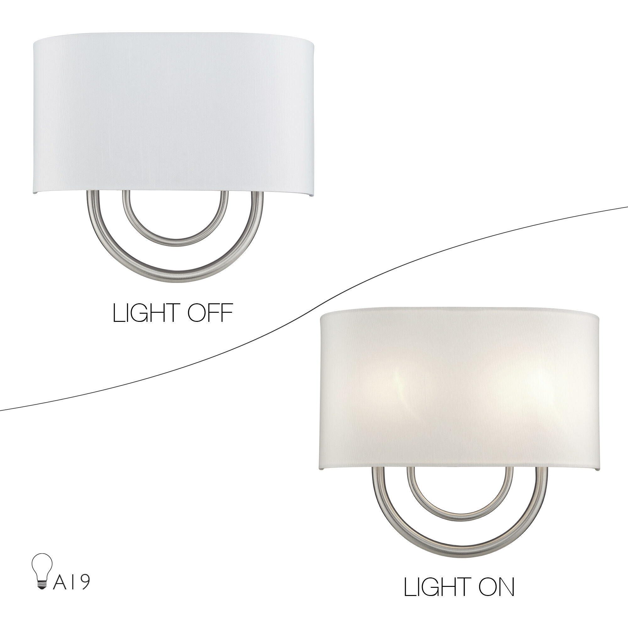 Stratton 2 Light 13 inch Brushed Nickel ADA Wall Sconce Wall Light