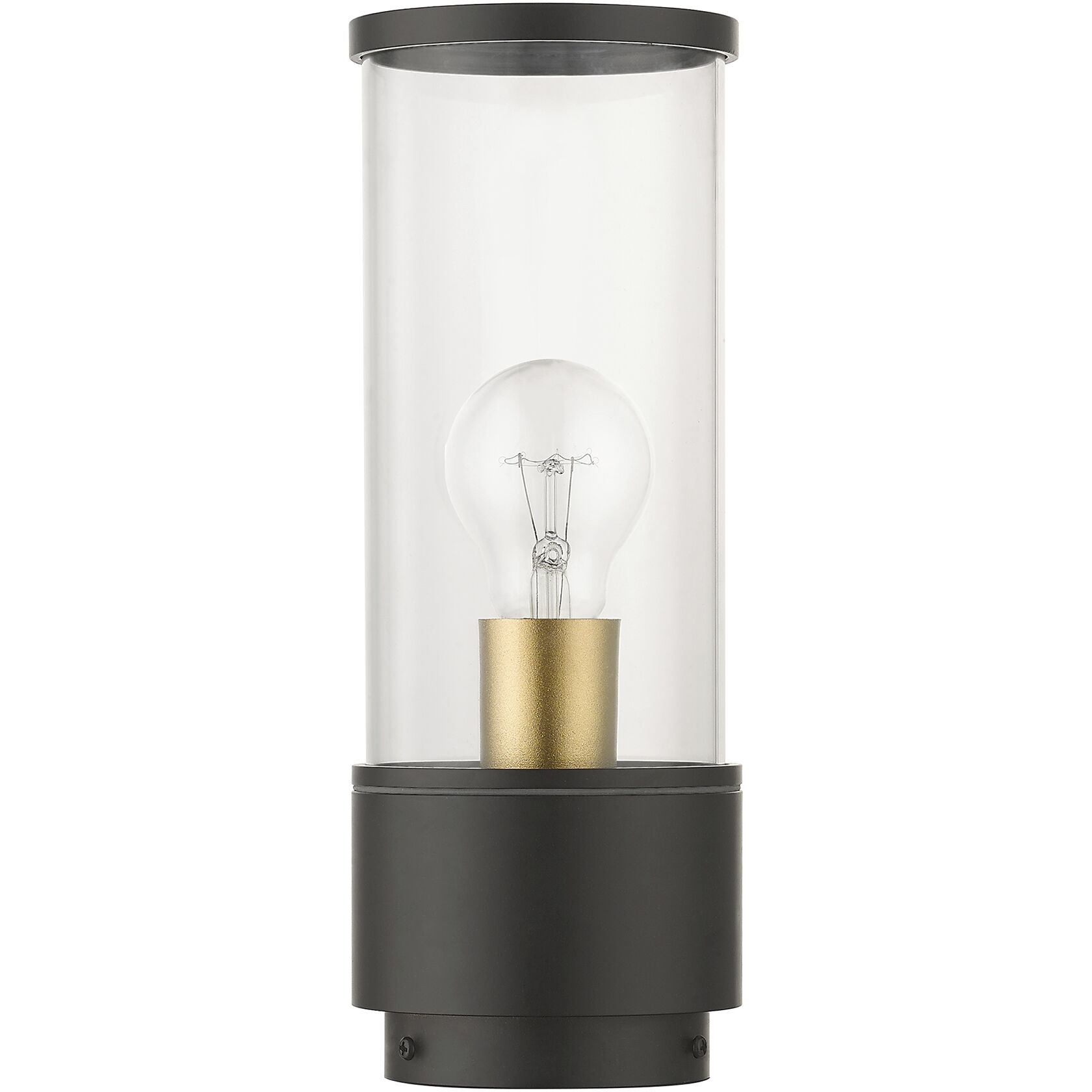 Atlantic 1 Light 11.5 inch Bronze with Antique Gold Finish Accents Outdoor Medium Post Top Lantern