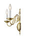 Williamsburgh 2 Light 13 inch Polished Brass Wall Sconce Wall Light