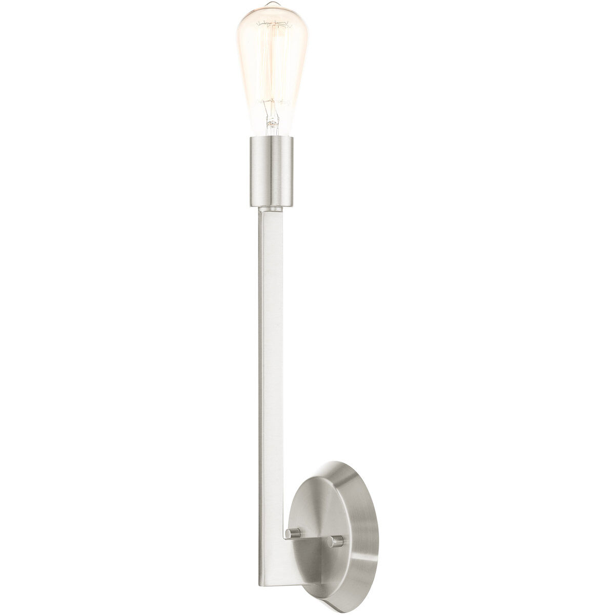 Prague 1 Light 5 inch Brushed Nickel ADA Sconce Wall Light