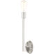 Prague 1 Light 5 inch Brushed Nickel ADA Sconce Wall Light