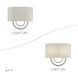 Stratton 2 Light 13 inch Brushed Nickel ADA Wall Sconce Wall Light