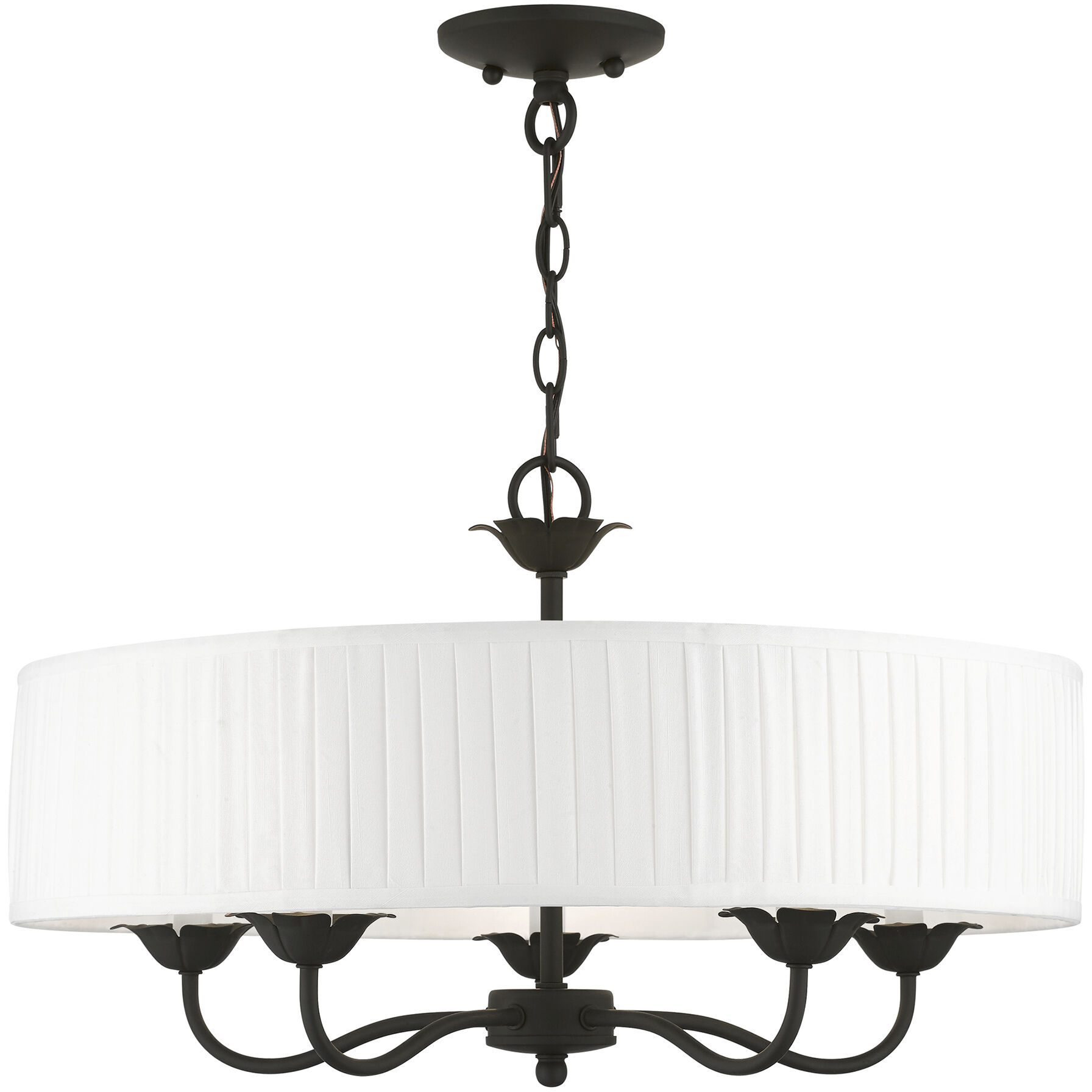Edinburgh 5 Light 23 inch Black Pendant Chandelier Ceiling Light