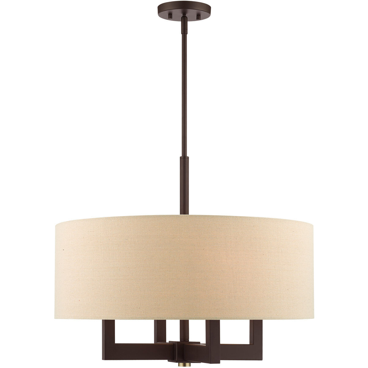 Cresthaven 4 Light 24 inch Bronze with Antique Brass Accents Chandelier Ceiling Light