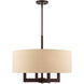 Cresthaven 4 Light 24 inch Bronze with Antique Brass Accents Chandelier Ceiling Light