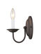 Home Basics 1 Light 4 inch Bronze Wall Sconce Wall Light
