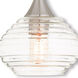 Hand Blown Art Glass Mini Pendants 1 Light 8.25 inch Brushed Nickel Mini Pendant Ceiling Light