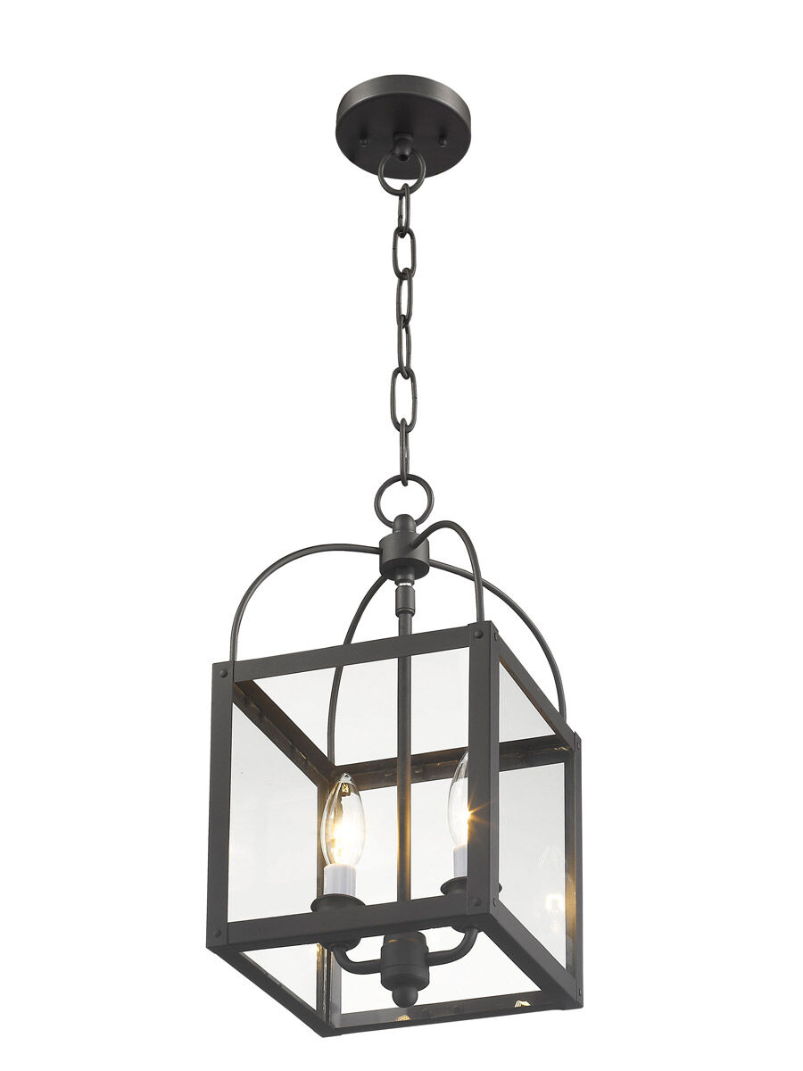 Milford 2 Light 8 inch Bronze Convertible Mini Pendant/Ceiling Mount Ceiling Light
