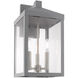 Nyack 3 Light 17.5 inch Nordic Gray Outdoor Wall Lantern