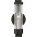 Castleton 1 Light 5 inch Black with Brushed Nickel Candle Single Sconce Wall Light, Single