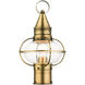 Newburyport 1 Light 15 inch Antique Brass Medium Outdoor Post Top Lantern
