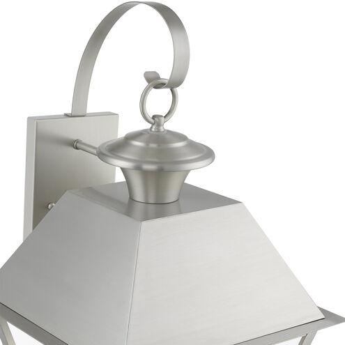 Wentworth 3 Light 22 inch Brushed Nickel Outdoor Wall Lantern, Large