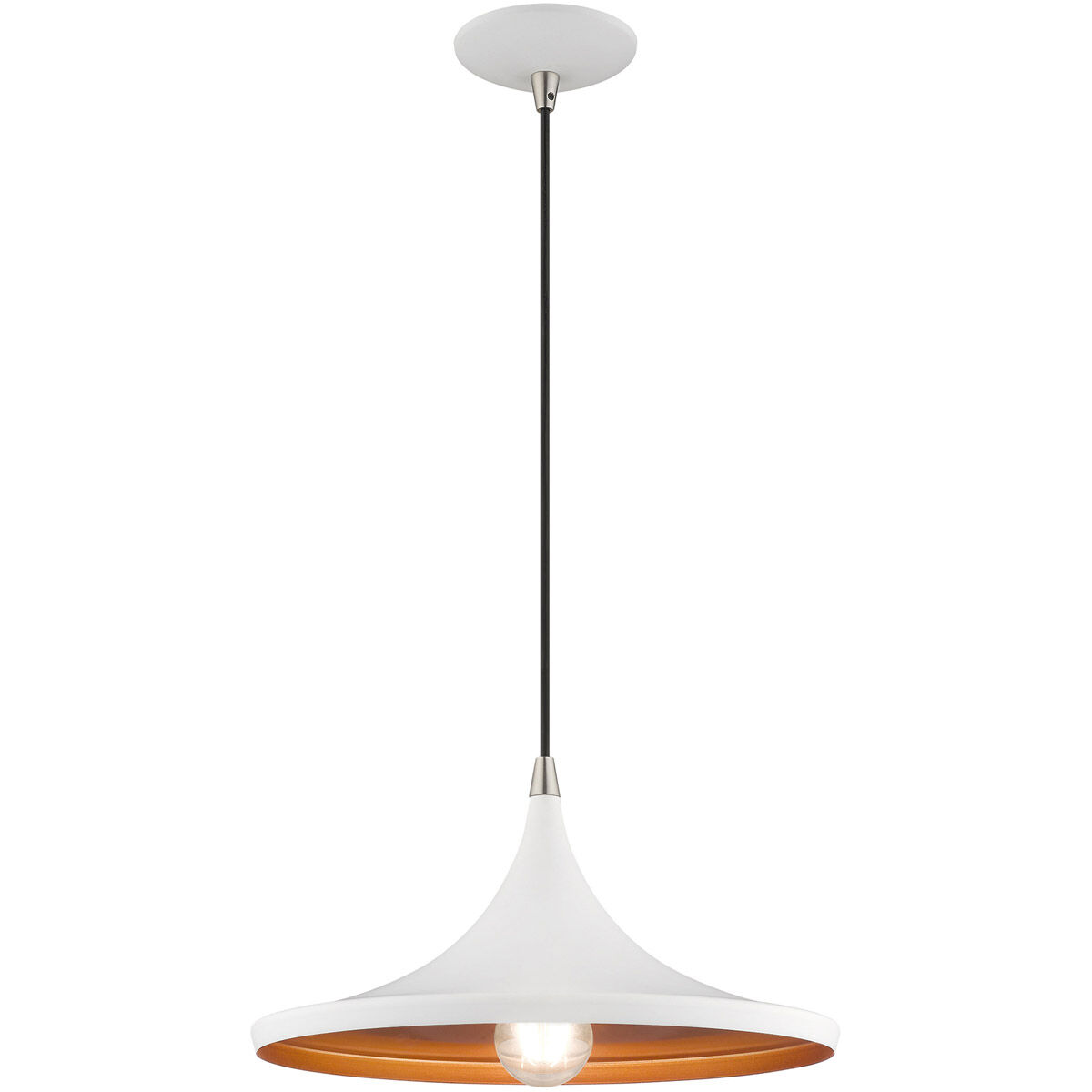 Allison 1 Light 14 inch White Mini Pendant Ceiling Light