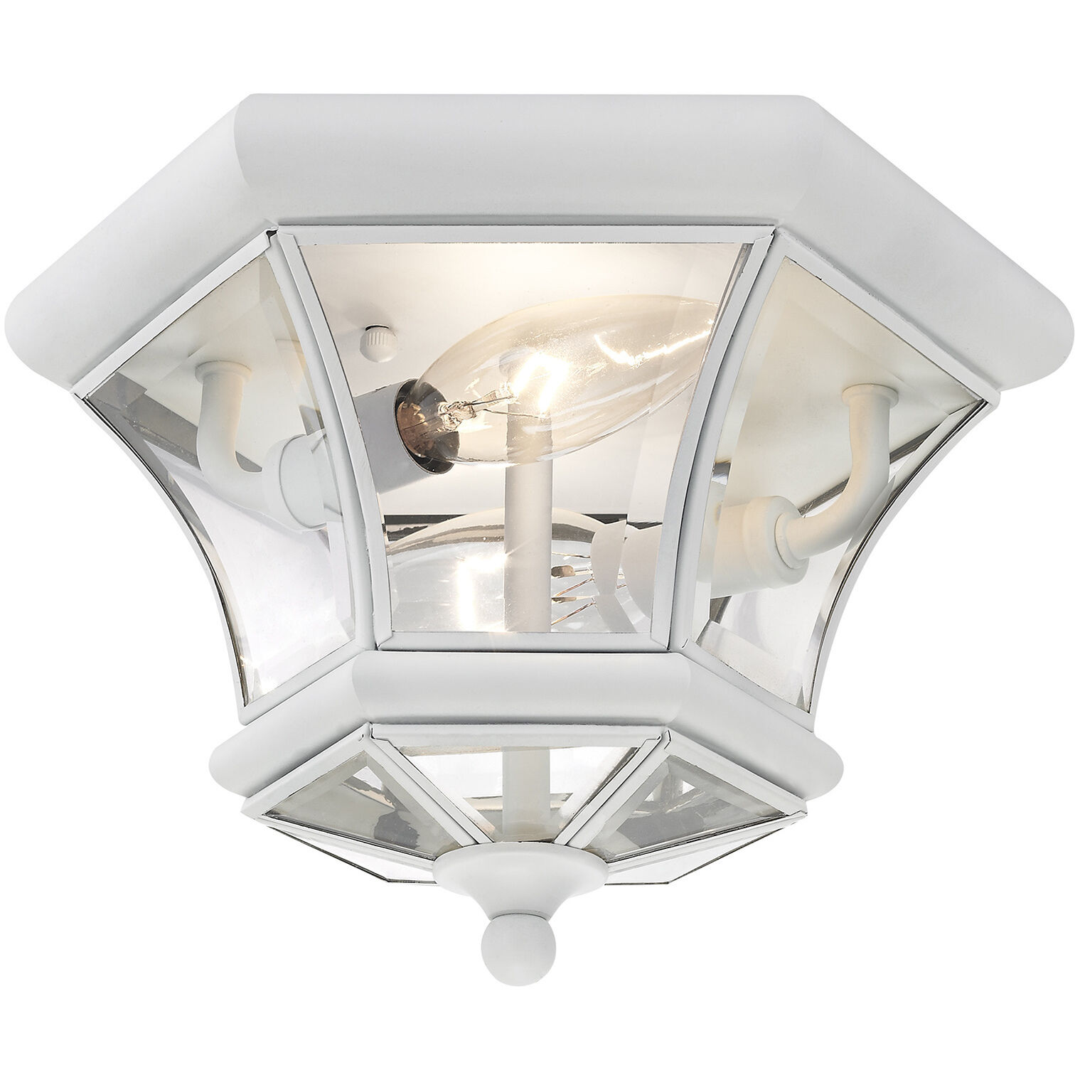 Monterey/Georgetown 2 Light 11 inch White Outdoor Ceiling Mount