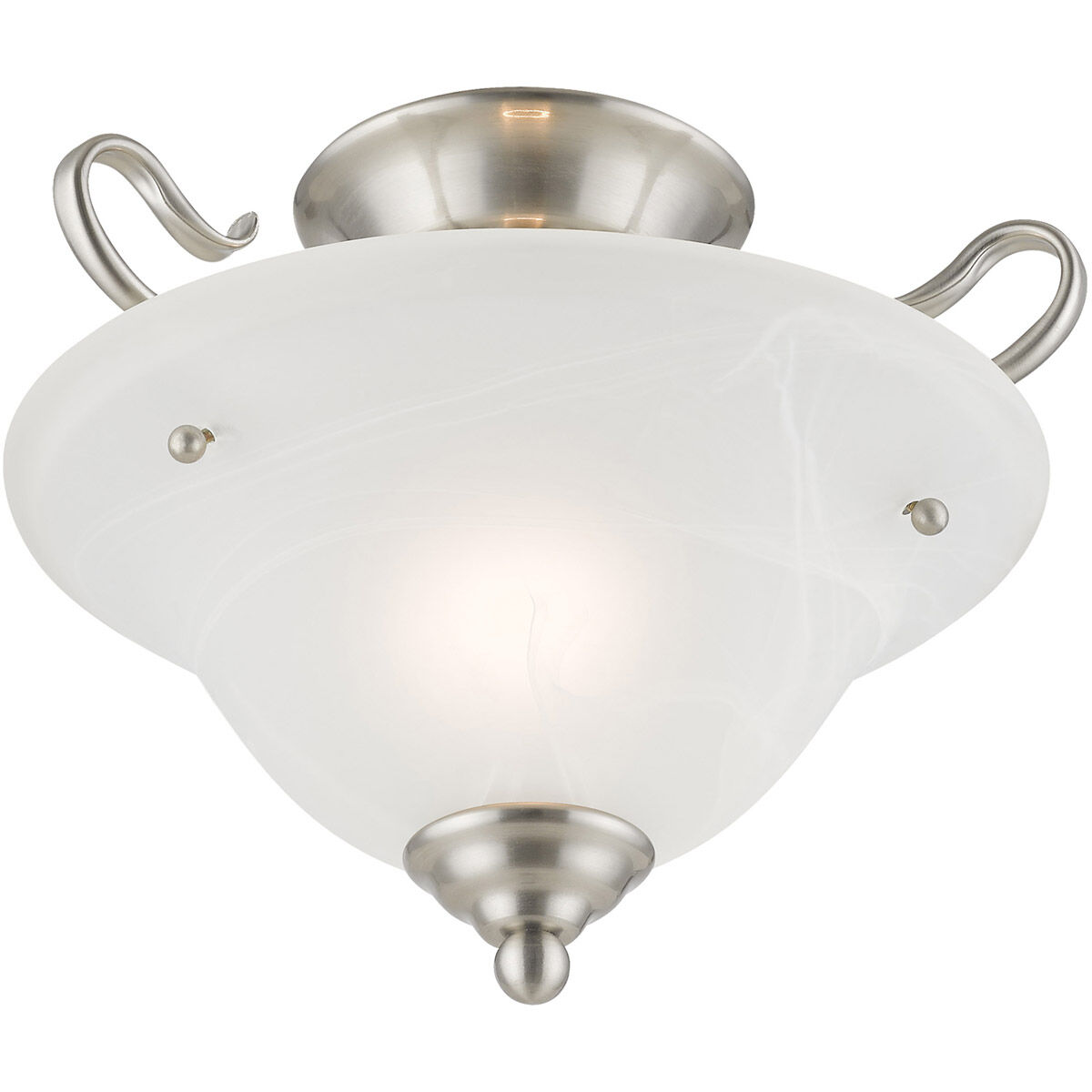 Coronado 1 Light 13 inch Brushed Nickel Semi-Flush Mount Ceiling Light
