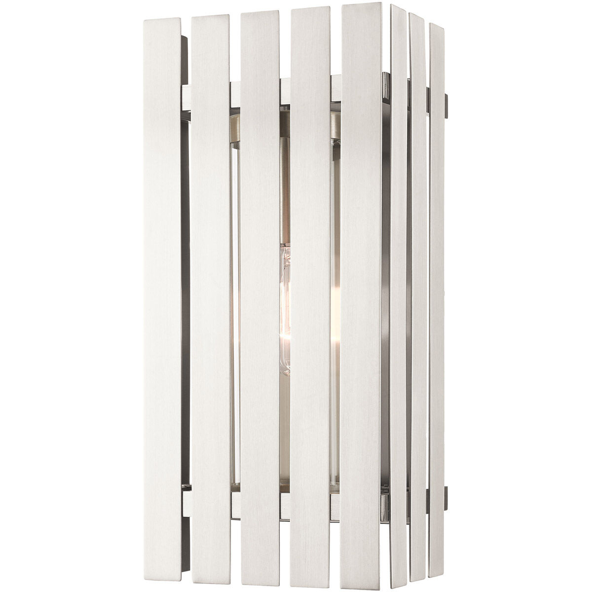 Greenwich 1 Light 17 inch Brushed Nickel Outdoor Wall Lantern