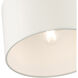 Meridian 1 Light 10 inch Satin Brass Semi Flush Ceiling Light