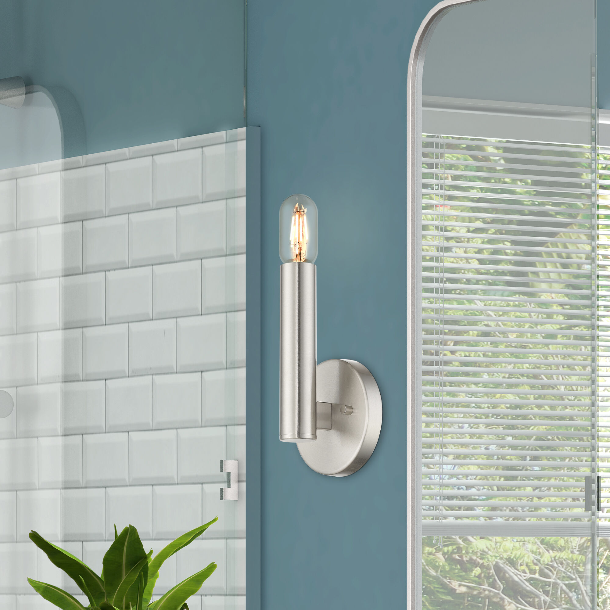 Copenhagen 1 Light 5.13 inch Brushed Nickel ADA Wall Sconce Wall Light, Single