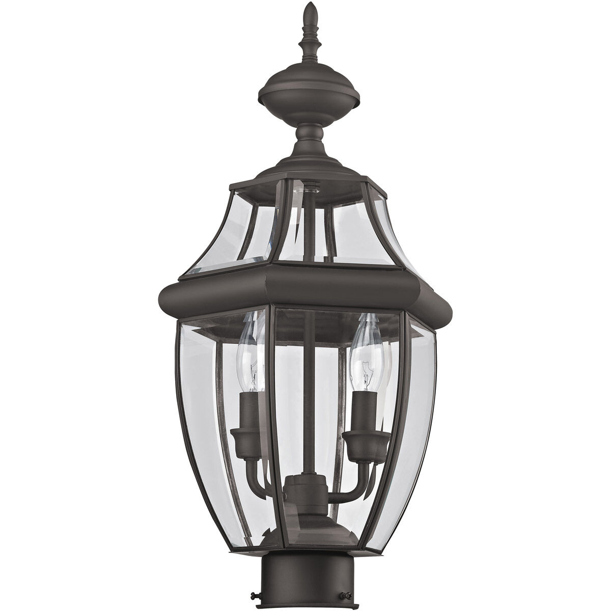 Monterey 2 Light 22 inch Bronze Outdoor Post Top Lantern