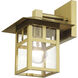 Crestlake 1 Light 9.5 inch Satin Gold Outdoor Wall Lantern