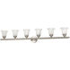 Neptune 6 Light 48 inch Brushed Nickel Bath Vanity Wall Light