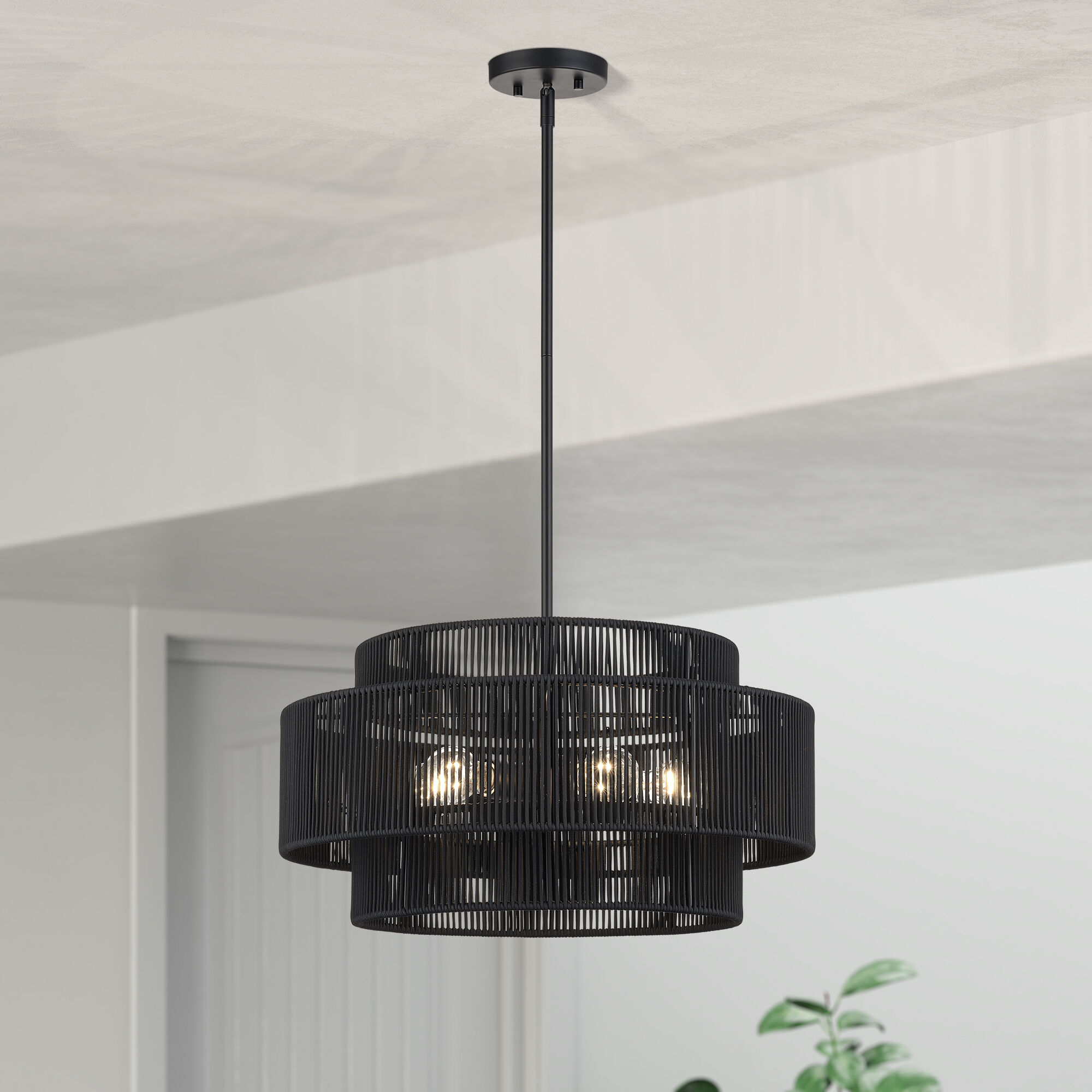 Acordia 5 Light 22 inch Black Pendant Chandelier Ceiling Light