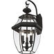Monterey 3 Light 23 inch Black Outdoor Wall Lantern