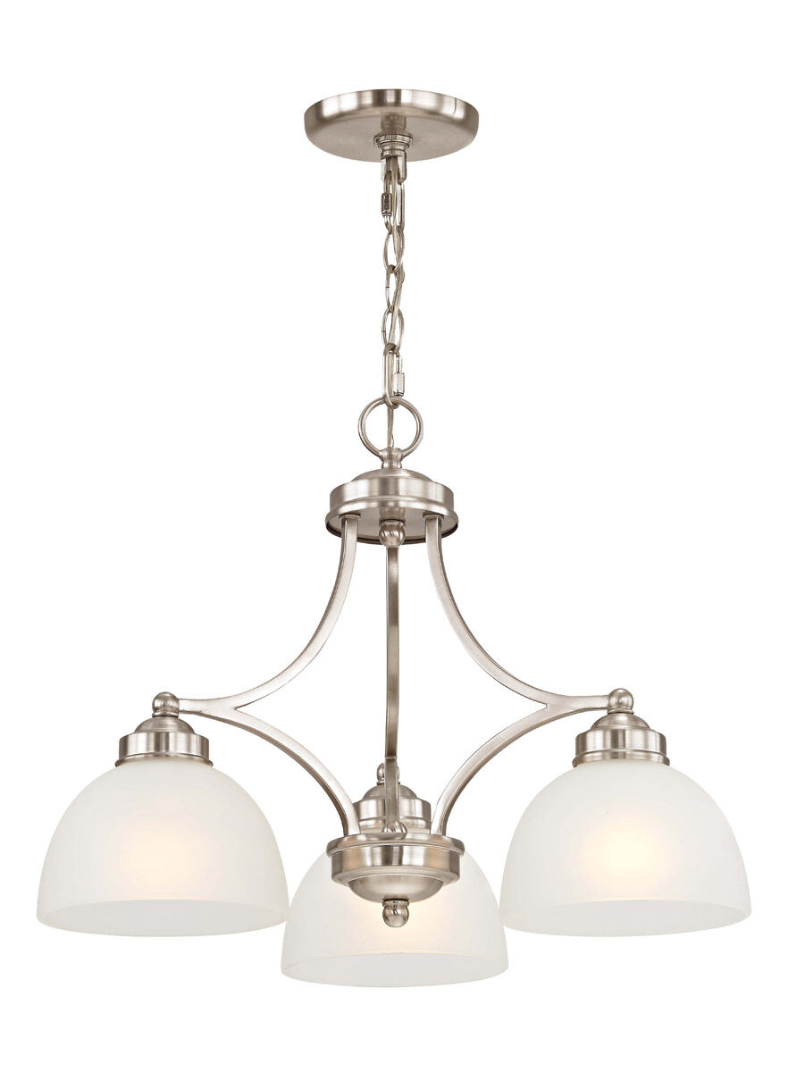 Somerset 3 Light 20 inch Brushed Nickel Chandelier Ceiling Light