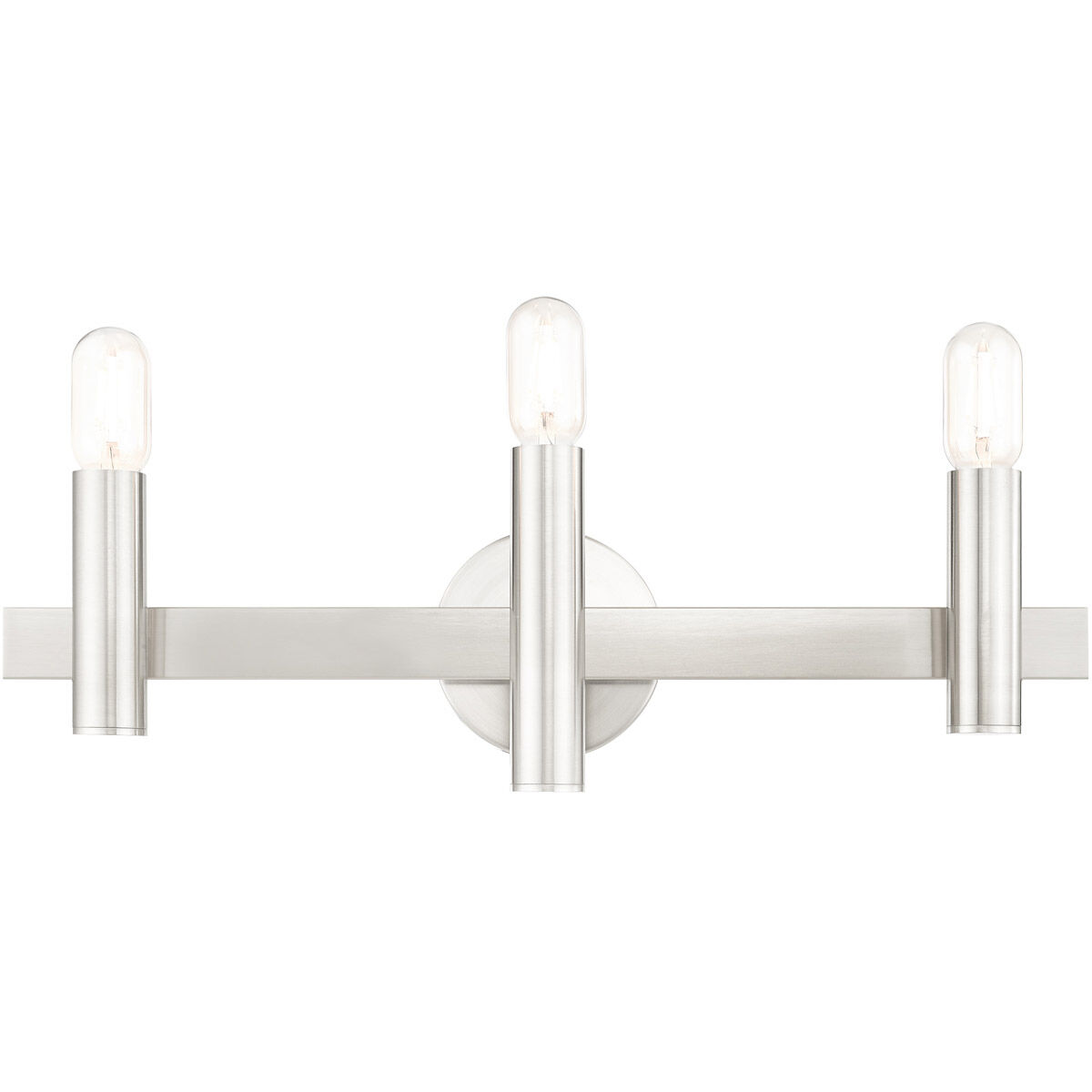 Helsinki 3 Light 24 inch Brushed Nickel with Bronze Accents Vanity Sconce Wall Light