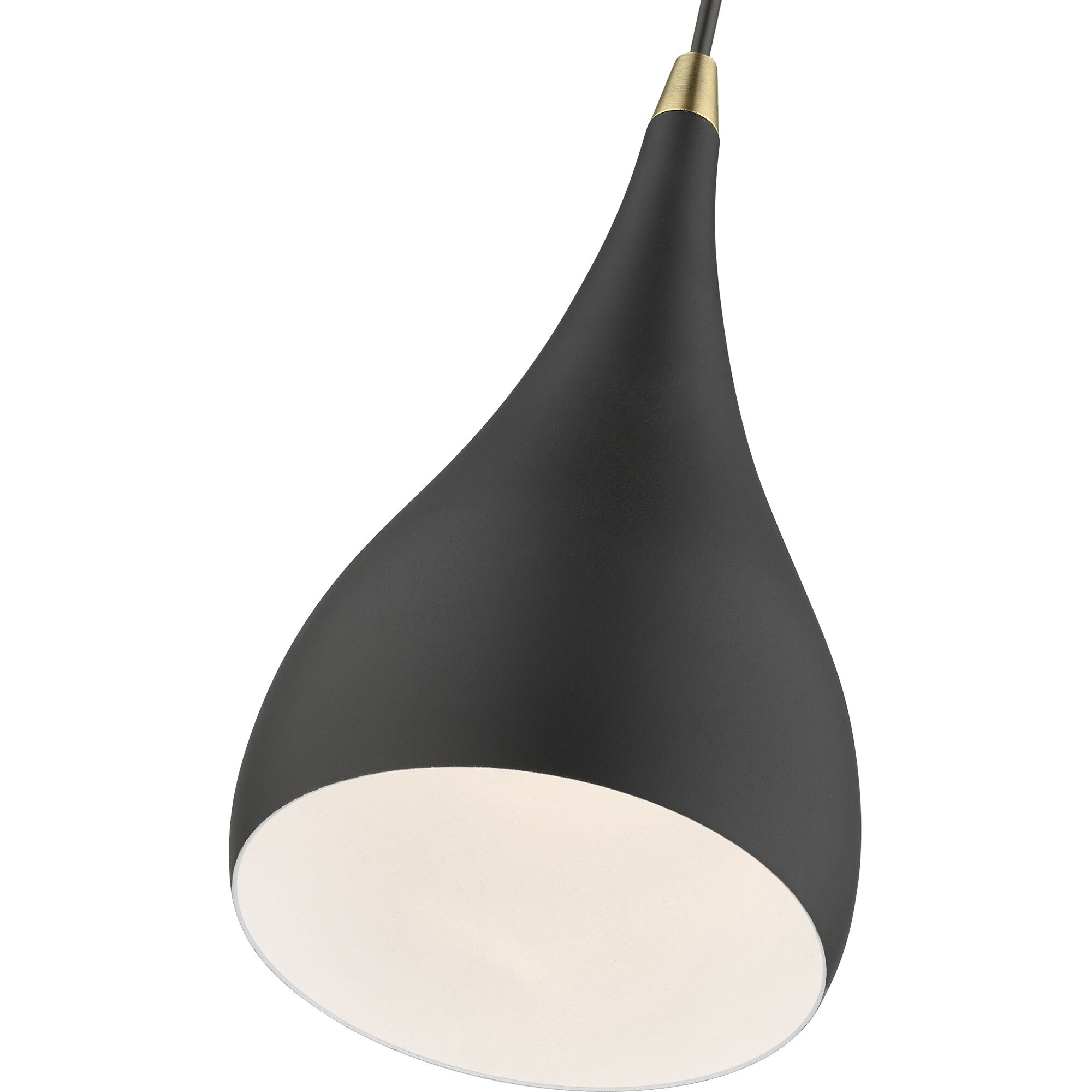 Amador 1 Light 6.25 inch Textured Black with Antique Brass Accents Mini Pendant Ceiling Light