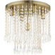 Elizabeth 5 Light 14 inch Antique Brass Flush Mount Ceiling Light
