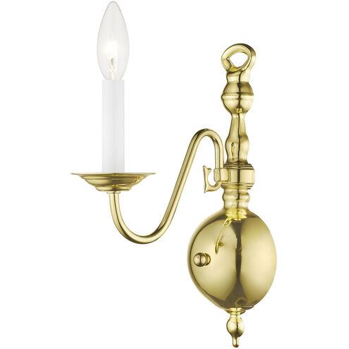 Williamsburgh 1 Light 5 inch Polished Brass Wall Sconce Wall Light