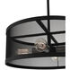 Industro 4 Light 20 inch Black with Brushed Nickel Accents Chandelier Ceiling Light