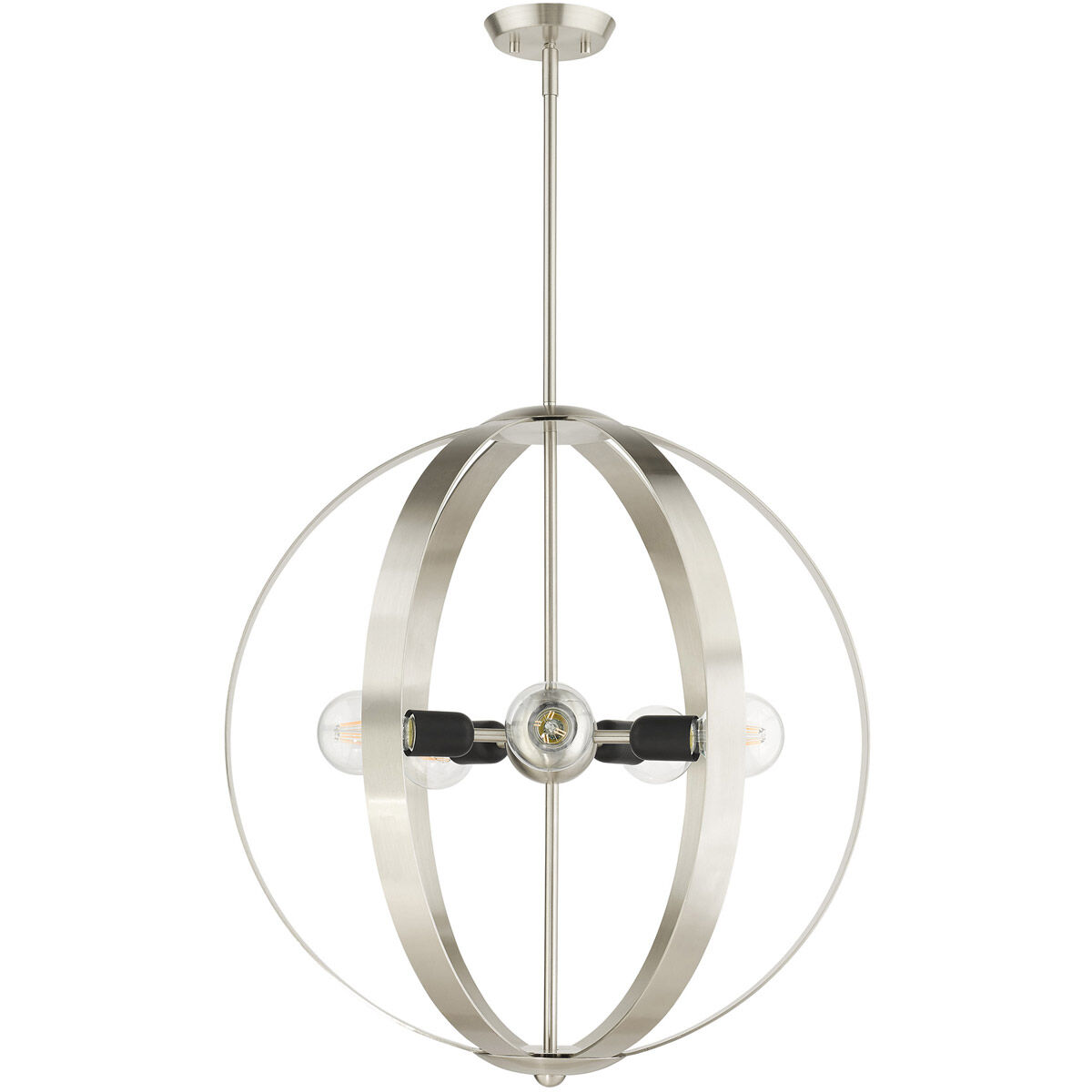 Modesto 5 Light 24 inch Brushed Nickel Chandelier Ceiling Light