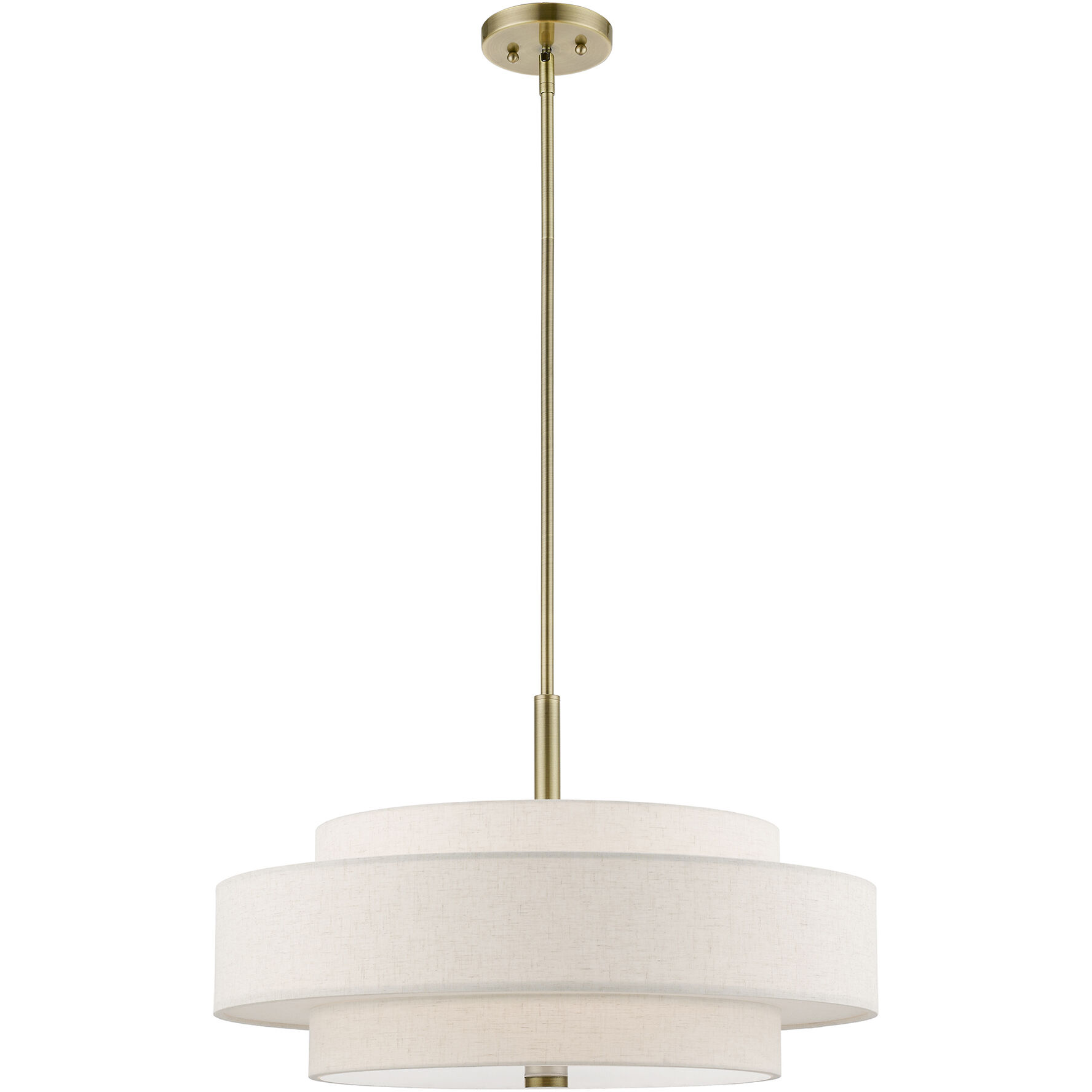 Monroe 5 Light 24 inch Antique Brass Pendant Chandelier Ceiling Light