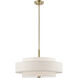 Monroe 5 Light 24 inch Antique Brass Pendant Chandelier Ceiling Light