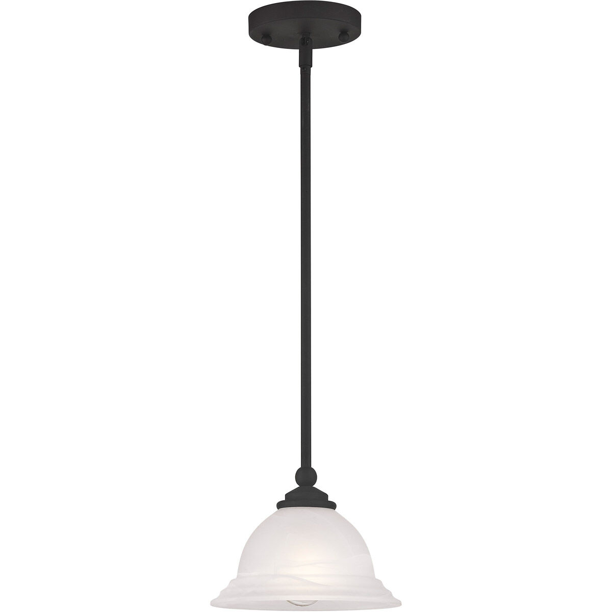 North Port 1 Light 8 inch Black Mini Pendant Ceiling Light