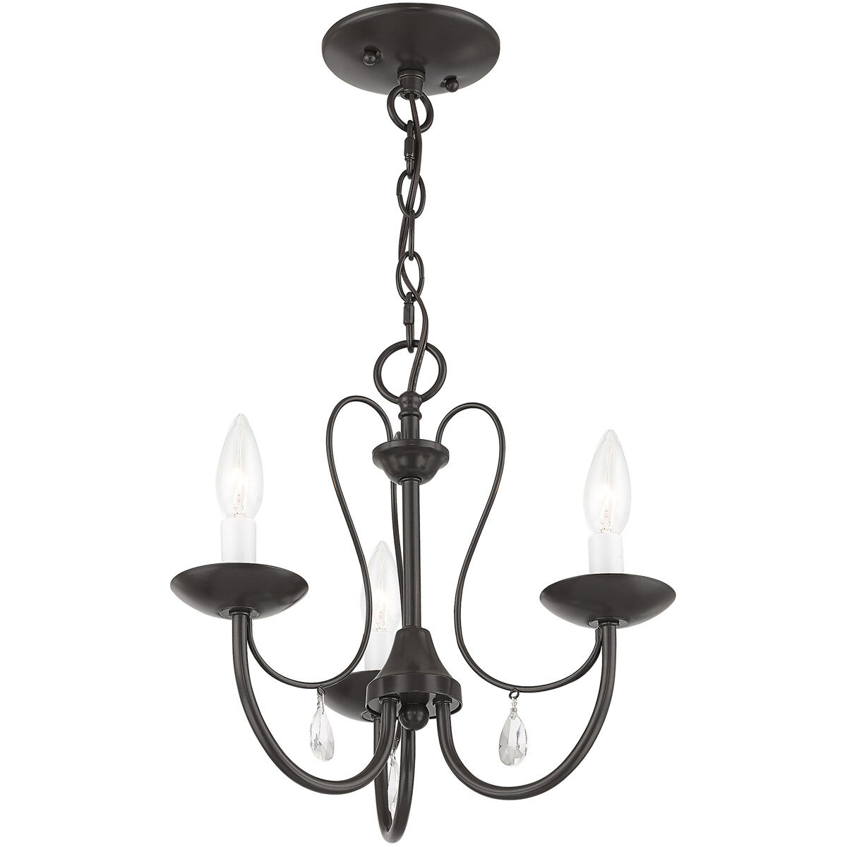 Mirabella 3 Light 14.5 inch English Bronze Chandelier Ceiling Light