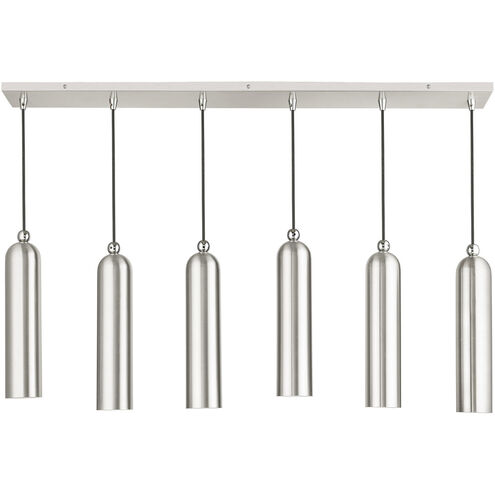 Ardmore 6 Light 44 inch Brushed Nickel Linear Pendant Ceiling Light