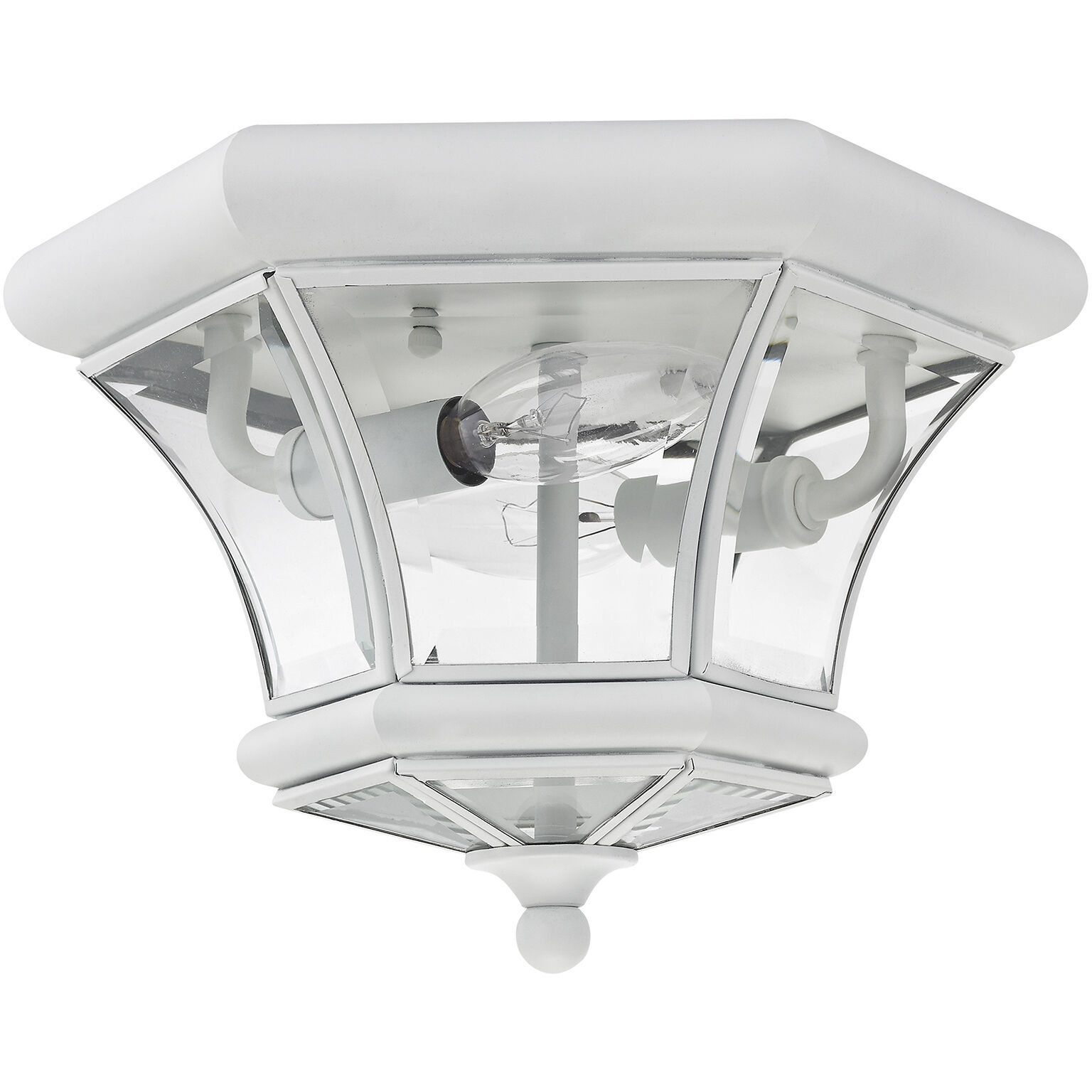 Monterey/Georgetown 2 Light 11 inch White Outdoor Ceiling Mount