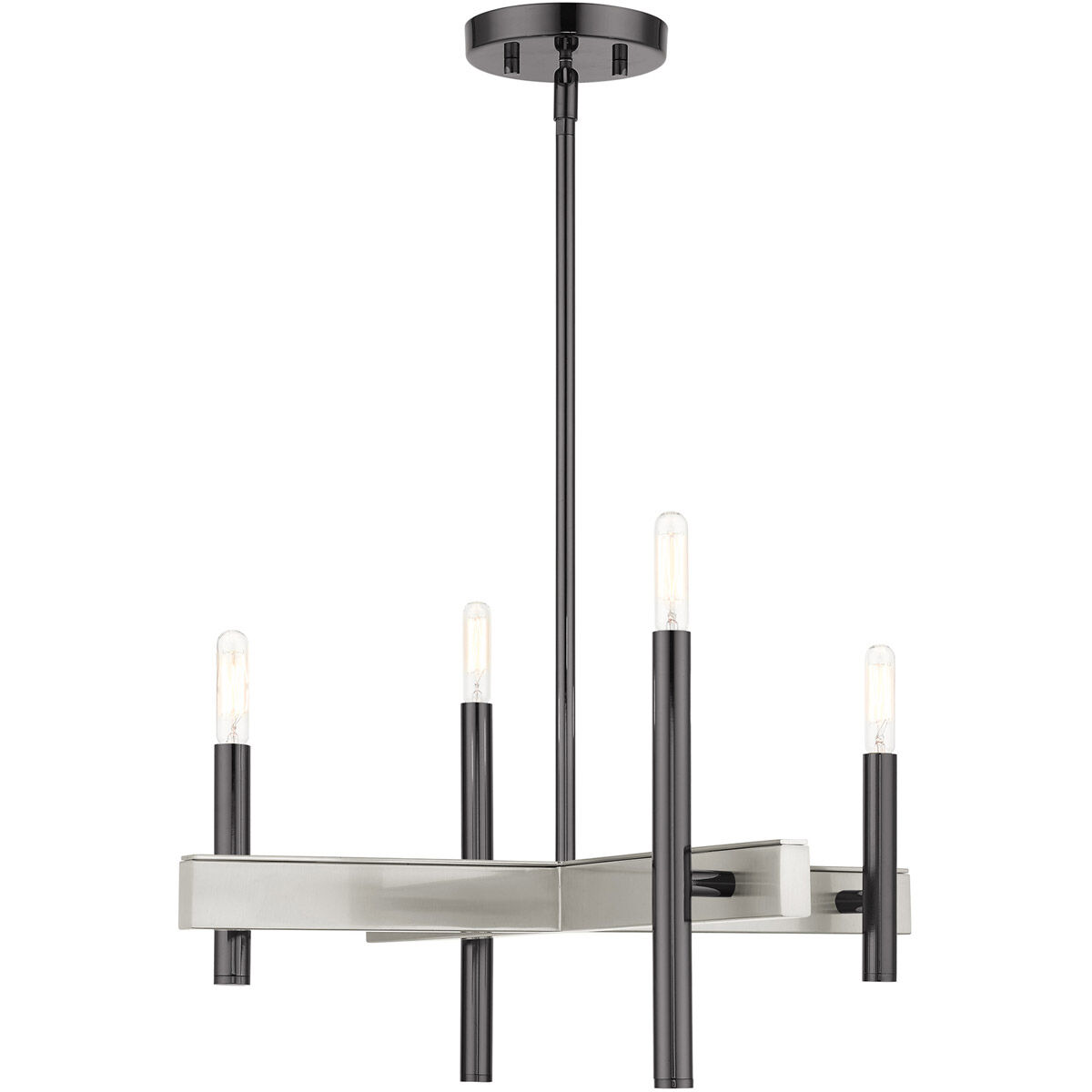 Denmark 4 Light 20 inch Black Chrome Chandelier Ceiling Light