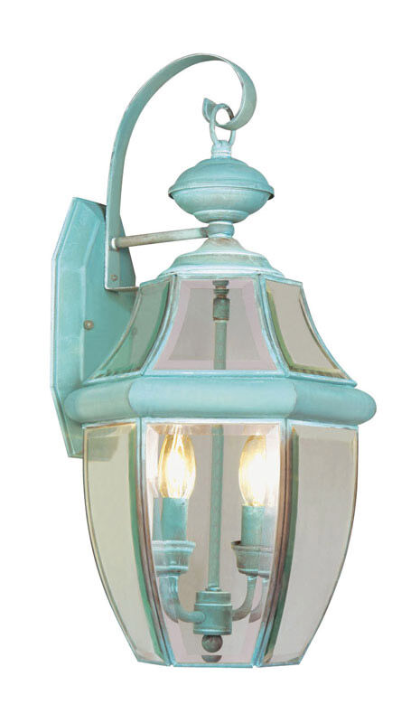 Monterey 2 Light 20 inch Verdigris Outdoor Wall Lantern