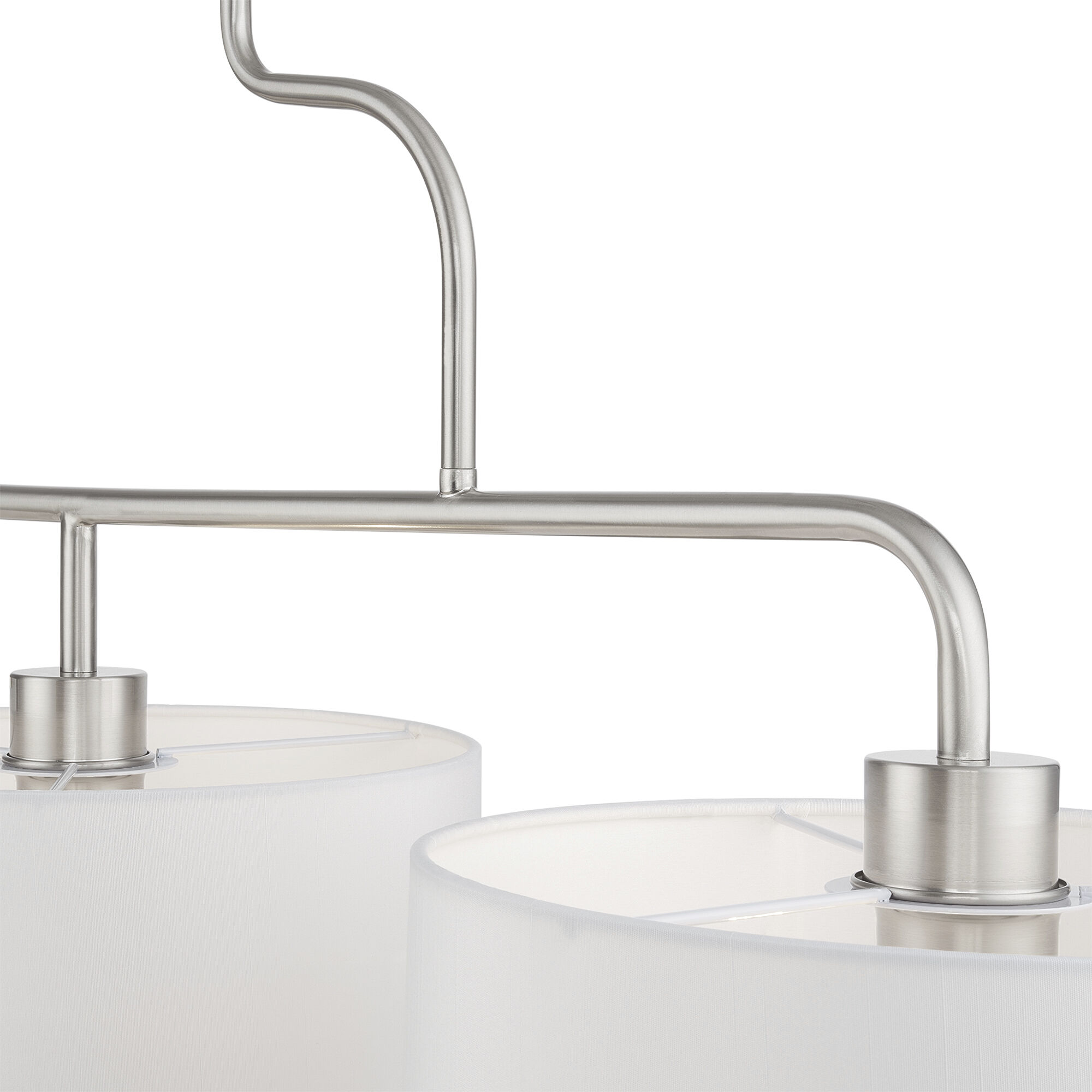 Manorwood 3 Light 49 inch Brushed Nickel Linear Chandelier Ceiling Light